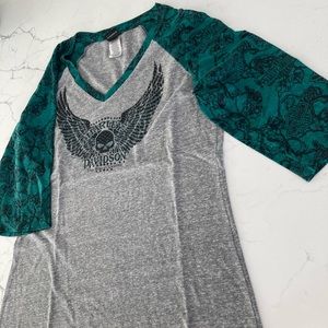 Harley-Davidson 3/4 sleeves Tee Shirt.